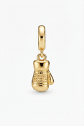 Red heart boxing glove charm, back view