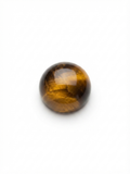 Tiger’s eye round crystal bead on a white background